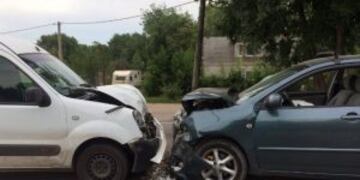 Choque de frente sobre la ruta 9