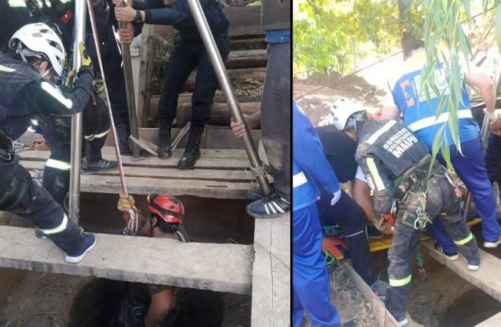 Un hombre cayó a un pozo séptico de 15 metros de profundidad en Luján