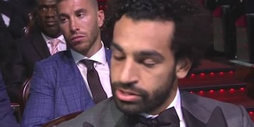 Sergio Ramos y Mohamed Salah\u002E