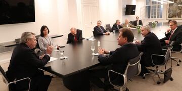 Alberto Fernández recibe en Olivos al CEO de Vicentin\u002E (Foto: Presidencia)