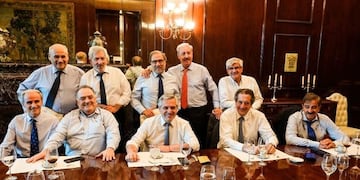 El presidente Alberto Fernández almorzó en Casa Rosada con la \