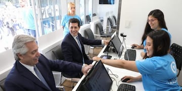 Alberto Fernández y Wado de Pedro\u002E (crédito: prensa presidencia)