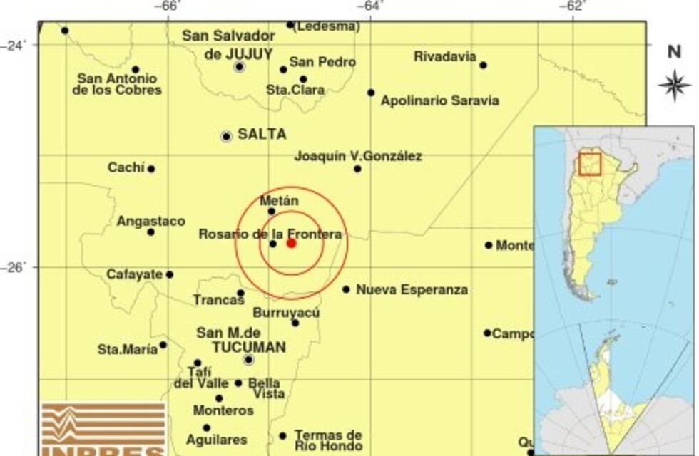Esta mañana se sintió un temblor en el sur de la provincia de Salta