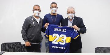 La presentación de Diego González en Boca\u002E (Twitter)