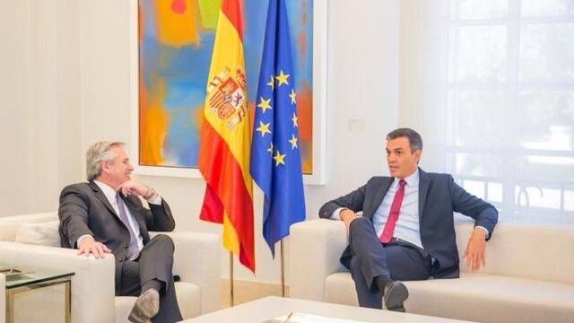 Alberto Fernández se reunió con el presidente español Pedro Sánchez\u002E (Frente de Todos)