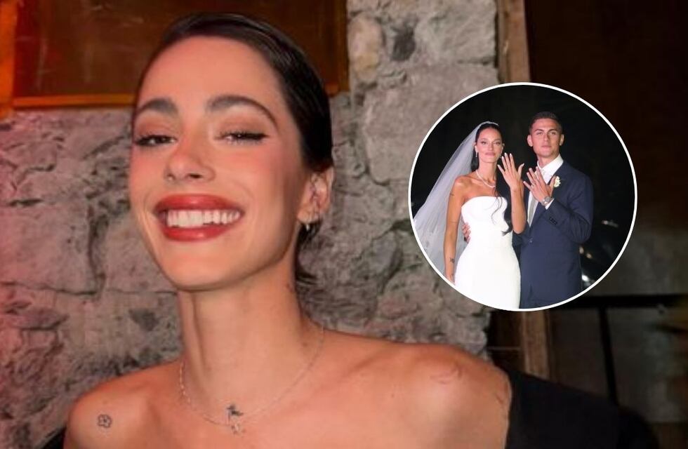 Así fue el extravagante look que usó Tini Stoessel en el casamiento de Oriana Sabatini y Paulo Dybala