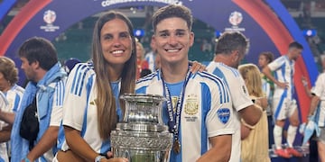 Emilia Ferrero, la novia de Julián Álvarez, compartió un romántico mensaje en Instagram