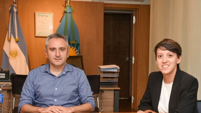 Lucía Gómez con Andrés Larroque