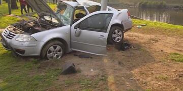 El auto accidentado