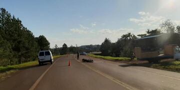 Un herido de gravedad tras un accidente entre una moto y un camión en San Pedro