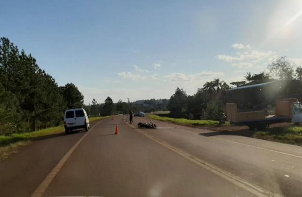 Un herido de gravedad tras un accidente entre una moto y un camión en San Pedro