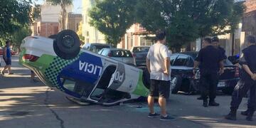 Así quedó el patrullero\u002E