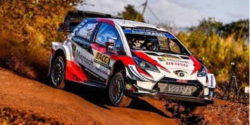 El británico Kris Meeke (Toyota), durante el shakedown del Rally de España 2019, WRC\u002E