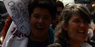 Vespertini y González, en manifestación\u002E (Archivo)