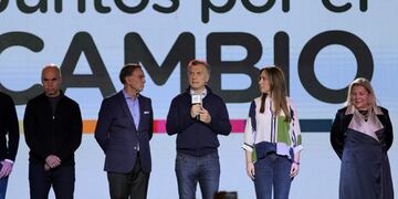 Argentina's incumbent President and presidential candidate Mauricio Macri speaks during the primary elections, at a convention centre in Buenos Aires, Argentina, August 11, 2019\u002E REUTERS/Luisa Gonzalez
