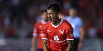 ALeandro Fernández festeja el gol (EFE/Juan Ignacio Roncoroni)