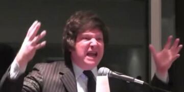 Javier Milei enojado