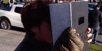 Así se vivió el eclipse solar en Mar del Plata