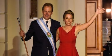 Laura Stratta vicegobernadora de Entre Ríos junto al gobernador Gustavo Bordet\nCrédito: Web