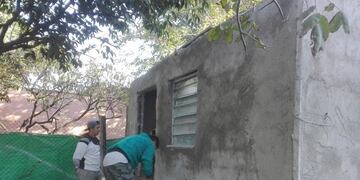 La Calera: reconstruyen una vivienda incendiada\u002E