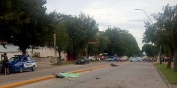 Accidente en Bv Aguero (Gentileza Mas Radio)