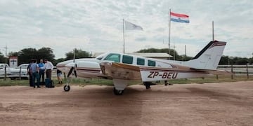 La avioneta en la que viajaba Luis Gneiting
