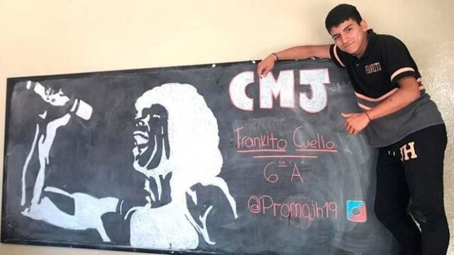 Franco Cuello hizo un mural de la Mona Jiménez\u002E