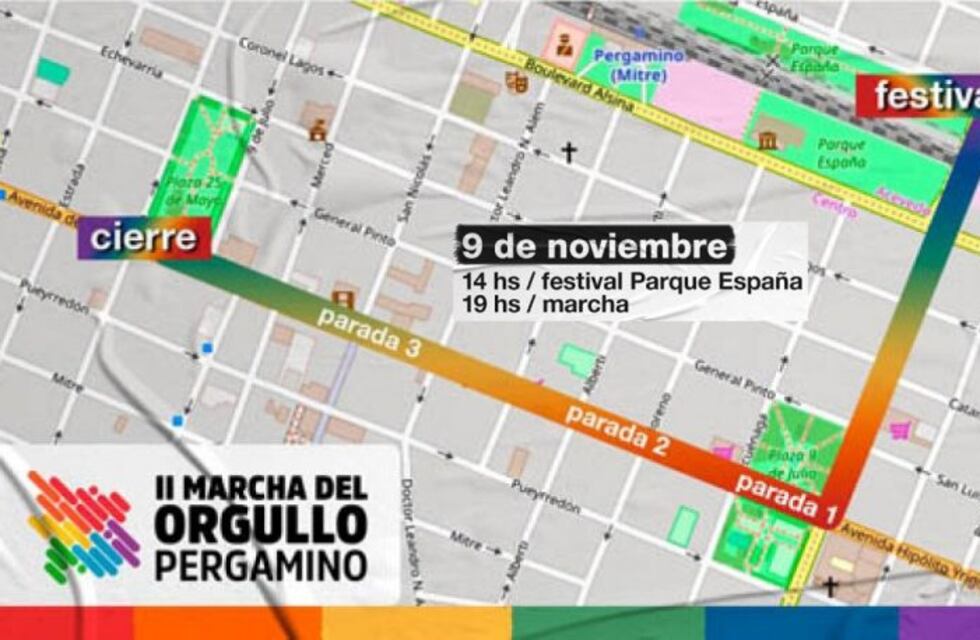 Segunda marcha del Orgullo LGBT en Pergamino