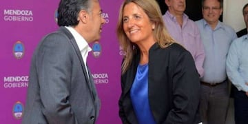 La diputada nacional Claudia Najul junto a Alfredo Cornejo\u002E