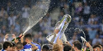 El equipo puso en marcha los festejos luego de vencer por 1 a 0 a Feirense\u002E (EFE)