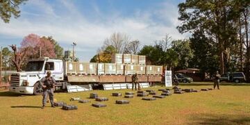 Puerto Libertad: incautan más de 760 kilogramos de marihuana transportados en un camión brasileño