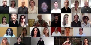 Coro de la Legislatura de Mendoza en la sesión virtual 2020
