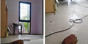 Los ladrones rompieron una ventana para ingresar al santuario\u002E