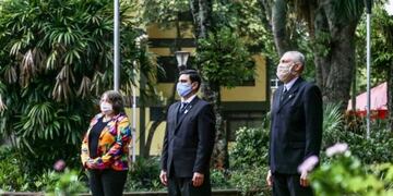 El acto central se realizó en la plaza Sarmiento\u002E