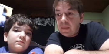 Joaquín y su papá Daniel en Venado Tuerto