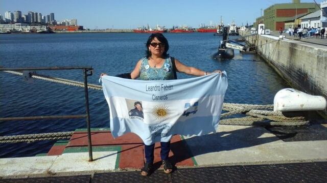 Yolanda Susana Mendiola, madre del cabo Leandro Cisneros, tripulante jujeño del ARA San Juan