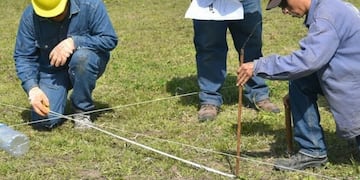 Se dio inicio de las obras del campus de la Universidad Nacional de Rafaela, con el replanteo de obra (web)