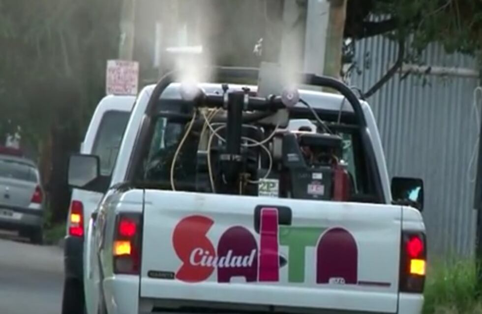 El plan de desinfección de Salta incorporó una máquina pulverizadora