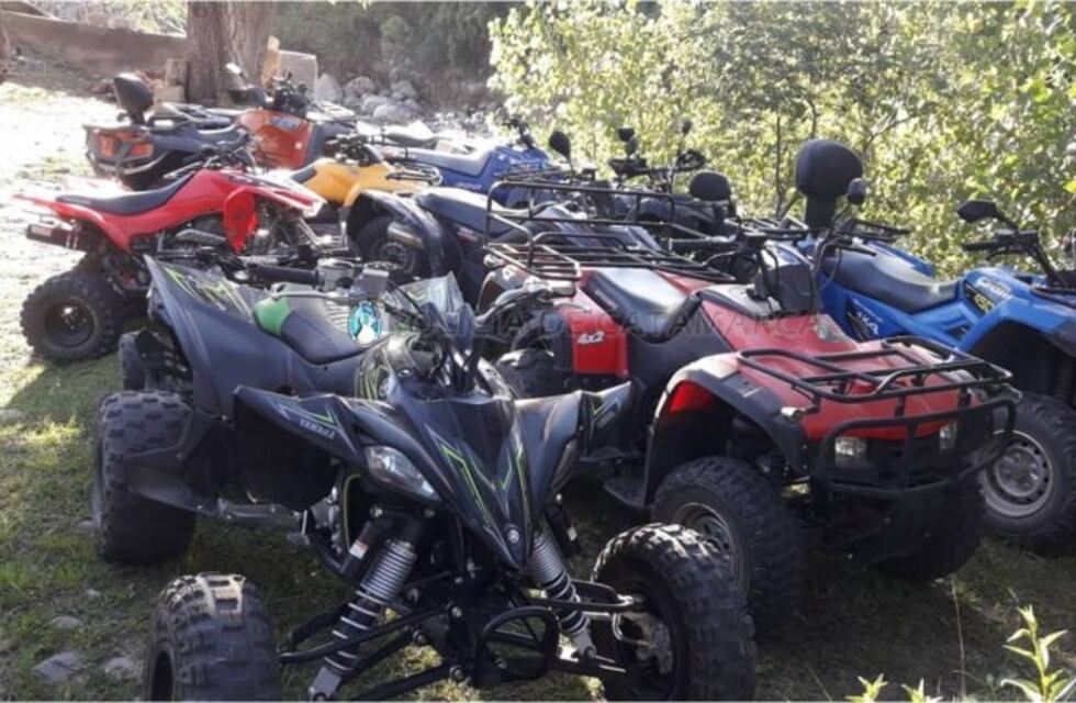 Secuestraron 12 cuatriciclos en El Rodeo
