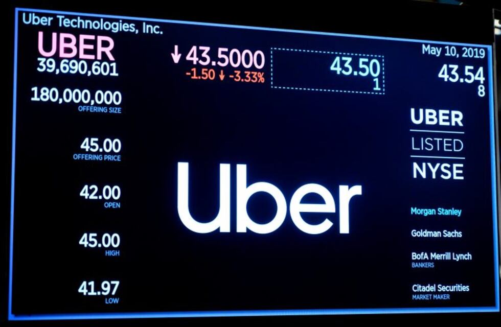 Pálido desempeño de Uber en su primer día completo en Wall Street