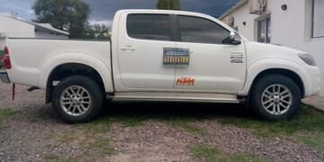 Camioneta secuestrada\u002E (Prensa Policía de Salta)