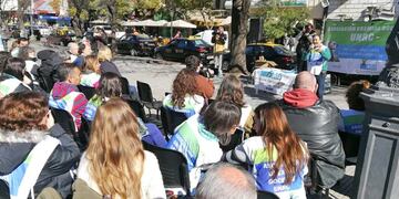 La movilización y protesta se llevó a cabo en la Plaza General Roca de Río Cuarto\u002E