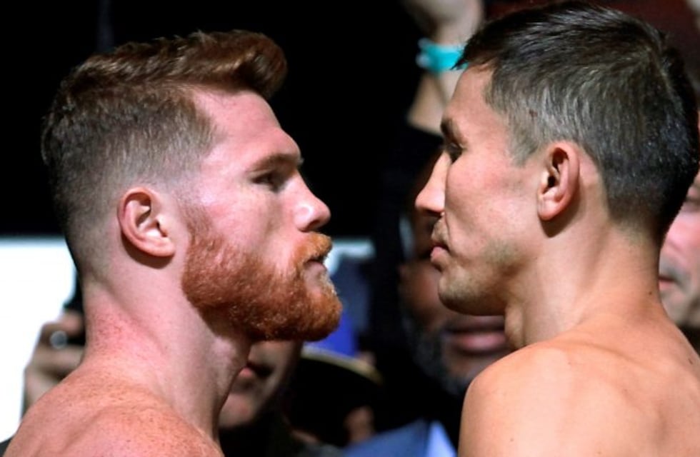 El intenso cara a cara de "Canelo" Álvarez y Gennady Golovkin tras el pesaje