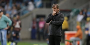 Ricardo Zielinski coach of Argentina's Atletico Tucuman gestures during a Copa Libertadores soccer match against Brazil's Gremio, in Porto Alegre, Brazil, Tuesday, Oct\u002E2, 2018\u002E (AP Photo/Edison Vara) porto alegre brasil ricardo zielinski futbol copa libertadores 2018 futbol futbolistas gremio porto alegre atletico tucuman