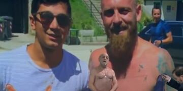 Horacio Pagani se desnudó en vivo para demostrar que tiene el mismo físico que Daniele De Rossi\u002E (Captura)