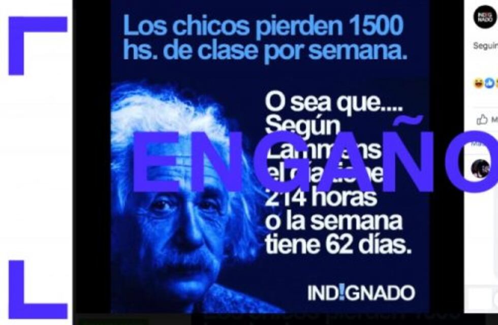Son engañosos los posteos que señalan que Lammens se equivocó al decir que se pierden 1500 horas de clase por semana