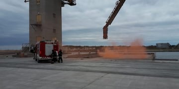 Simulacro en Puerto Quequén - 1