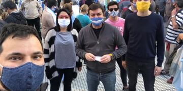 Omar de Marchi en la marcha del 17A\u002E