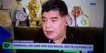Diego Maradona, contra Jorge Sampaoli\u002E