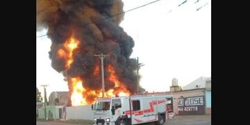 Incendio en Gualeguay\nCrédito: Policía Gualeguay